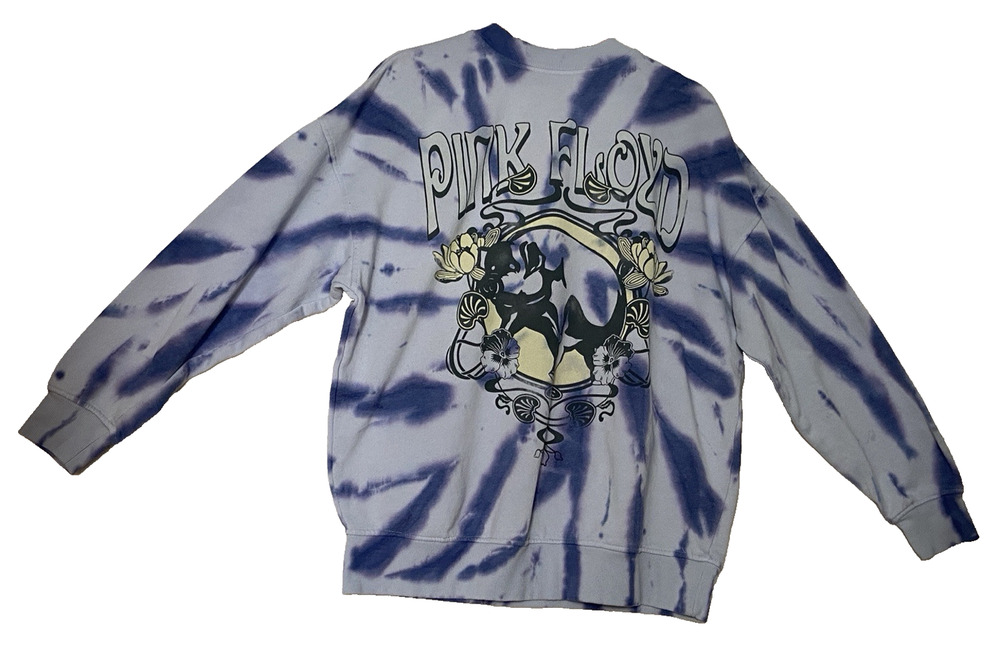 Pink Floyd LTD Purple Tie Dye Women's Oversized Sweatshirt H&M Divided Size S
